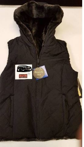lot 145 image: KRISTEN BLAKE VEST REVERSIBLE  BLACKFAUX FUR  LARGE