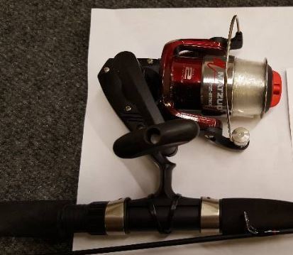lot 117 image: MATZUP 6 ROD & REEL SET  BLKRED