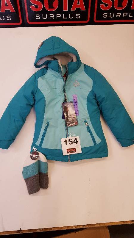 lot 154 image: GERRY GIRLS WINTER COAT TEAL SZ 7-8