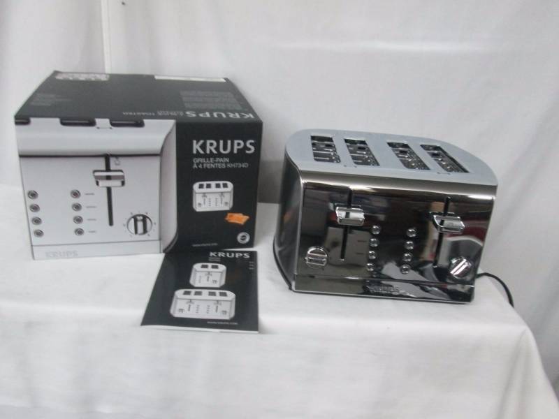lot 36 image: Krups 4 Slice Stainless Steel Toaster