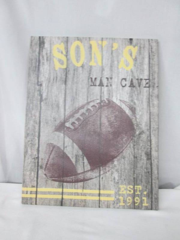 lot 77 image: Personalized Football 14 x 18 Canvas Print