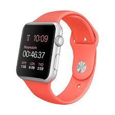 lot 2 image: Apple Watch Sport with 38mm Silver Aluminum Case and Pink Sports Band