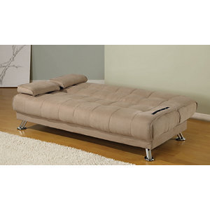 lot 10 image: Coaster Sofa Bed BrownTan