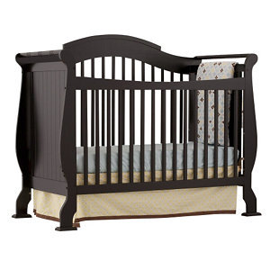 lot 11 image: Stork Craft Valentia Convertible Crib - Black
