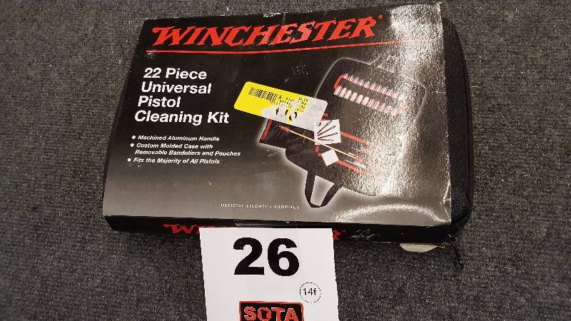 lot 26 image: WINCHESTER 22 Piece Universal Pistol Cleaning Kit