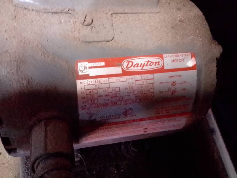 lot 4 image: Squirrel Cage Exhaust Fan.. 10 in.. Dayton Motor
