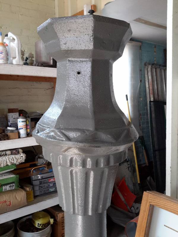 lot 10 image: Heavy Steel Street light pole.. No light  69 in h