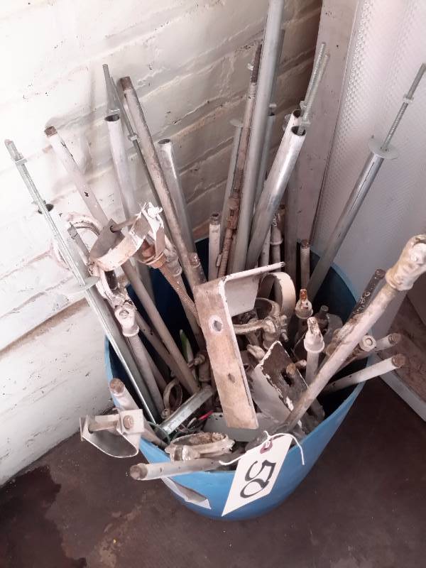lot 50 image: Metal Pipe Hangers.. Taken out of the old Fire Hall