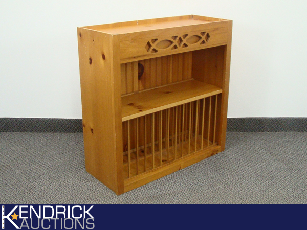 Vintage Solid Wood Dinnerware Shelf