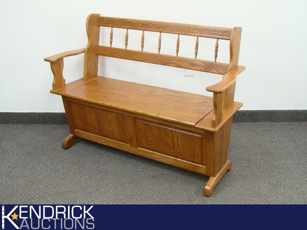 Solid Oak Modern Entry Way Cubby Bench