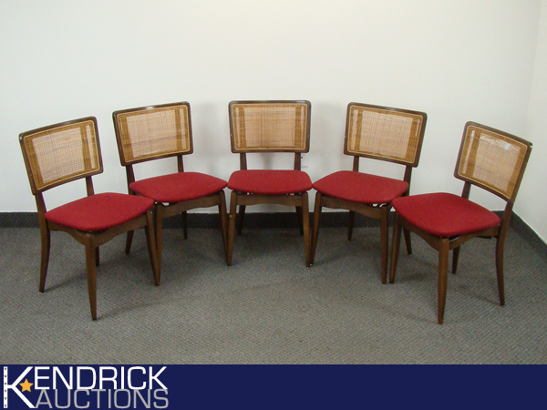 Set of 5 Mid Century Stakmore Folding Chairs