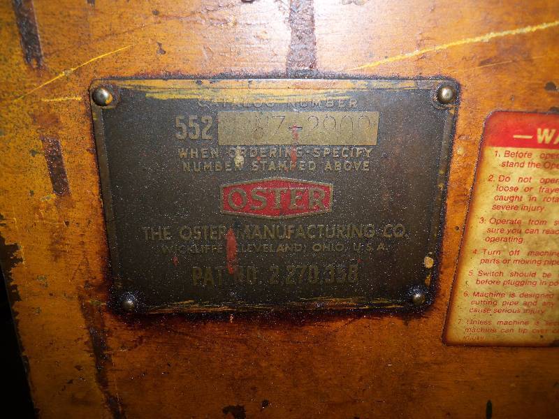 Oster Pipe Threader