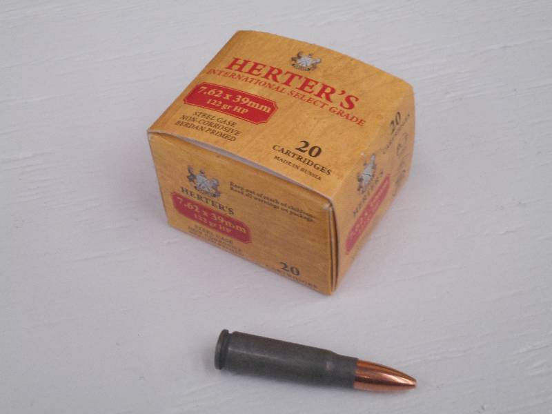 lot 6 image: (20) Rounds Herters 7.62x39mm 123Gr...