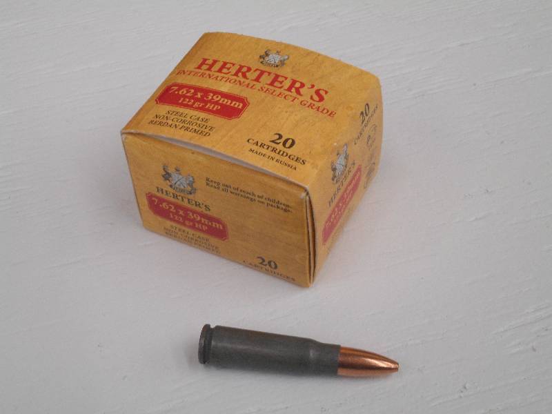 lot 8 image: (20) Rounds Herters 7.62x39mm 123Gr...