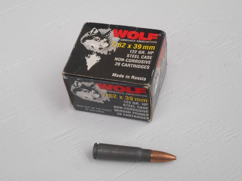 lot 9 image: (10) Rounds Wolf 7.62x39mm 122Grain...