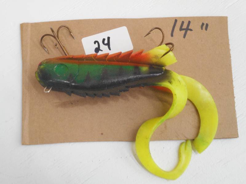 lot 24 image: (1) 14 Rubber Muskie Lure ...