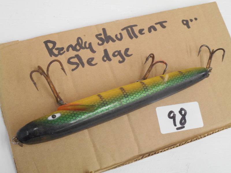 lot 98 image: (1) 9 Randy Shuttent Sledge Muskie...