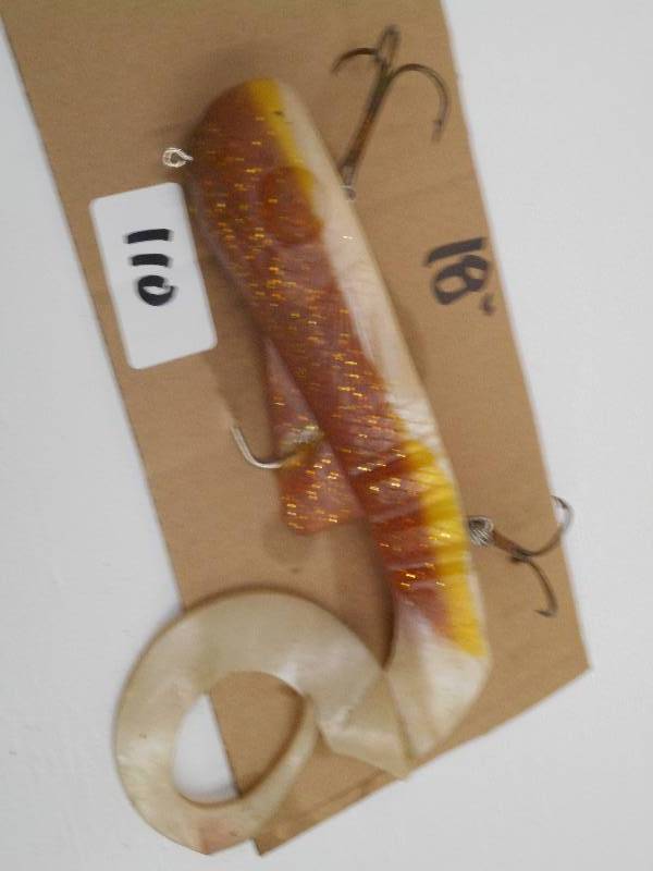 lot 110 image: (1) 18 Rubber Muskie Lure ...