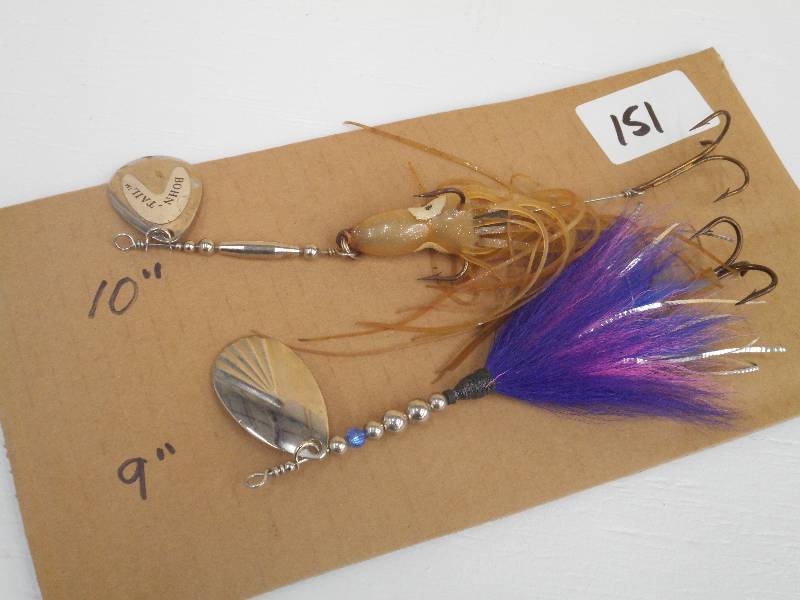 lot 151 image: (1) 9 & (1) 10 Muskie Spinner Lur...