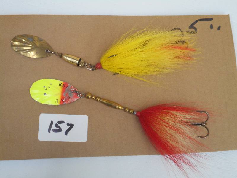 lot 157 image: (2) 5 Muskie Spinner Lures ...