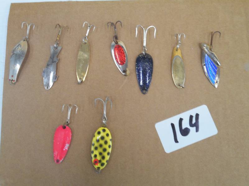 lot 164 image: Lot Of (9) Assorted Spinner Lures ...