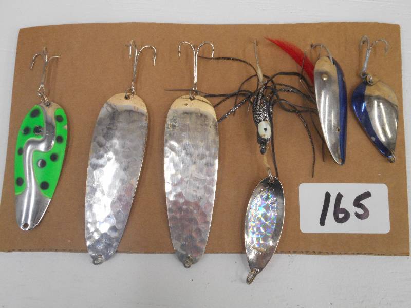 lot 165 image: Lot Of (6) Assorted Spoon Lures ...