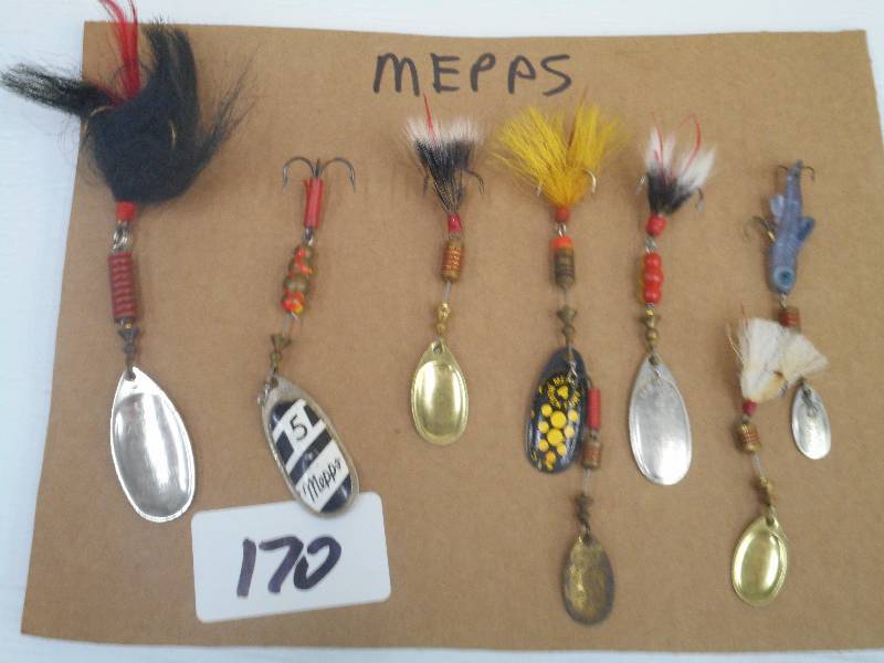 lot 170 image: Lot Of (8) Mepps Spinner Lures ...