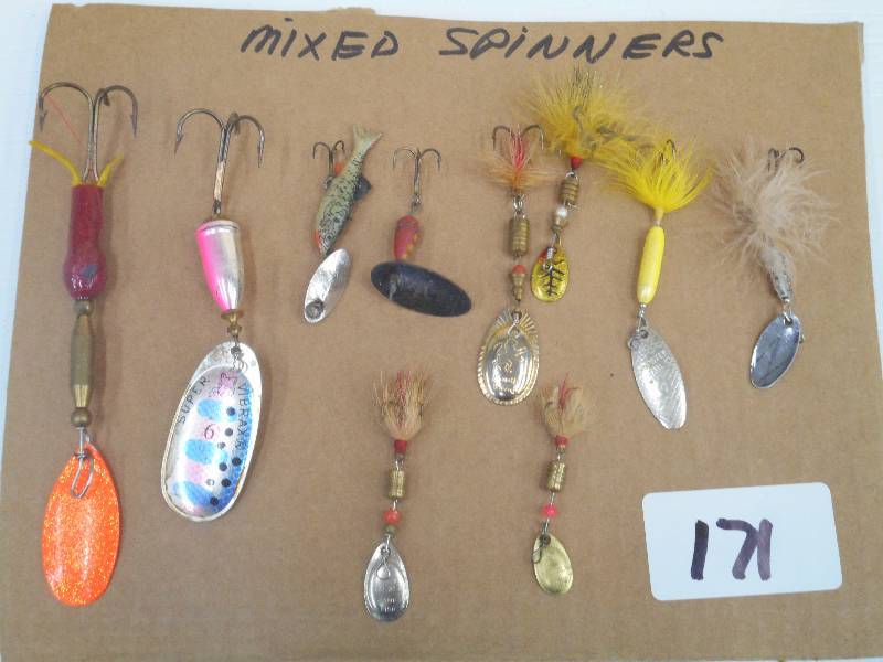 lot 171 image: Lot Of (10) Assorted Spinner Lures ...