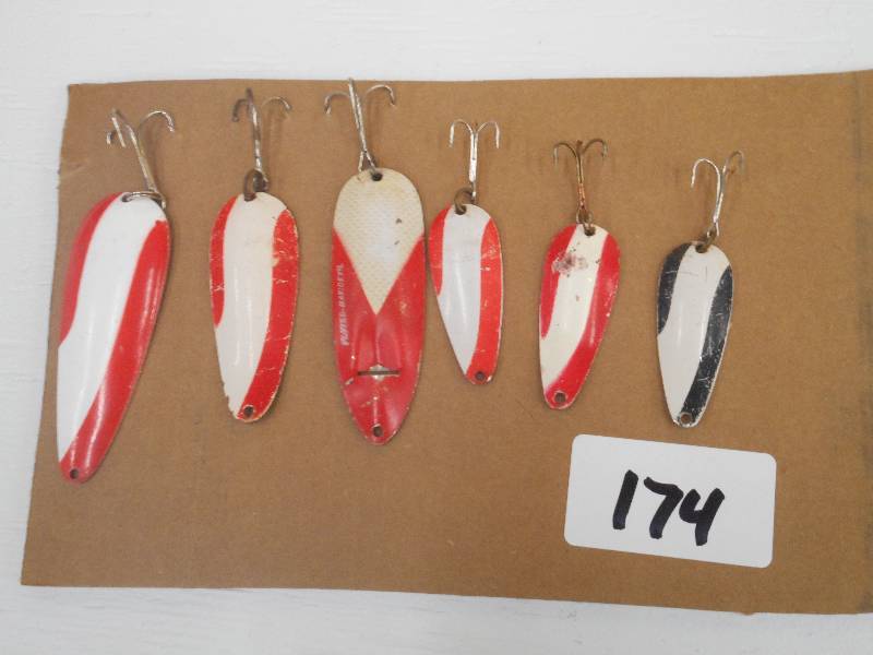 lot 174 image: Lot Of (6) Assorted Spoon Lures ...