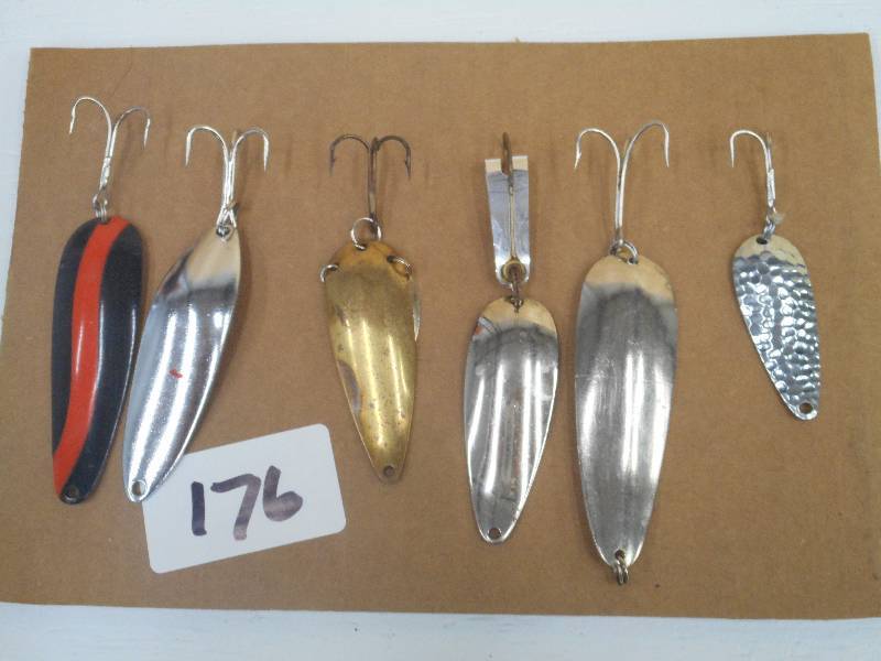 lot 176 image: Lot Of (6) Assorted Spoon Lures ...