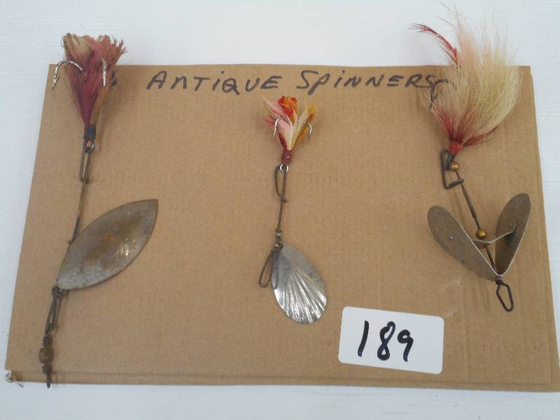 lot 189 image: Lot Of (3) Antique Spinner Lures ...