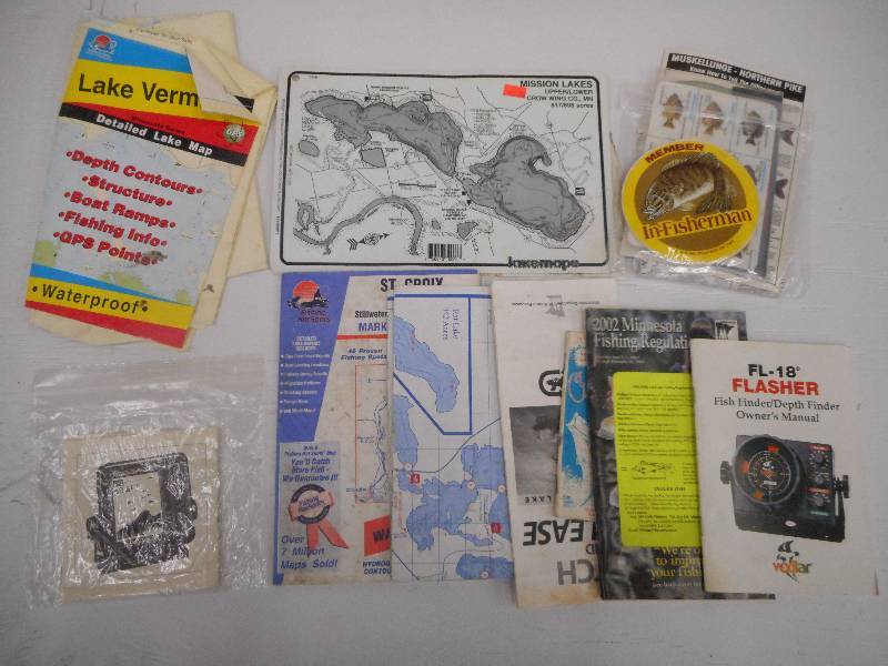 lot 241 image: Lot Of Assorted Lake Maps & Etc ...