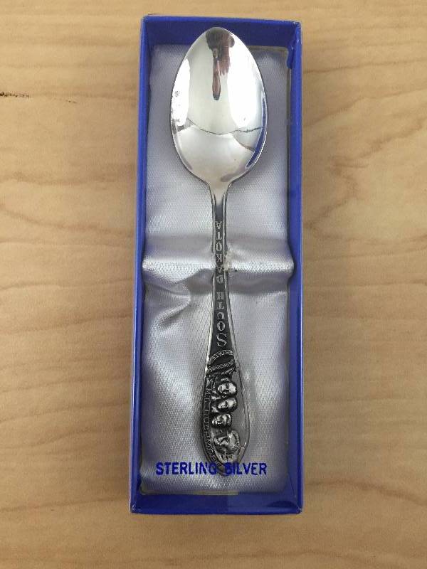 Vintage South Dakota Mount Rushmore Sterling Silver Collector Spoon