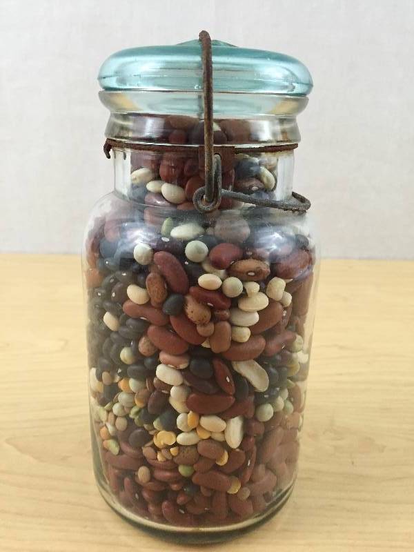 8 Antique Jar O Beans