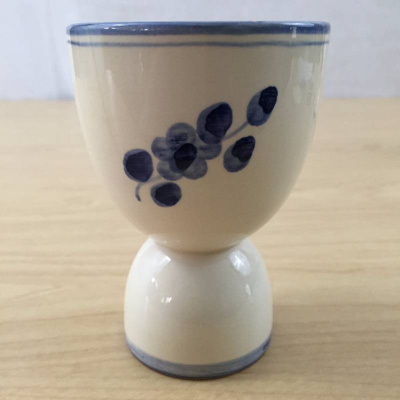 2 Antique Meissen Style Blue Egg Cups Made in West Germany