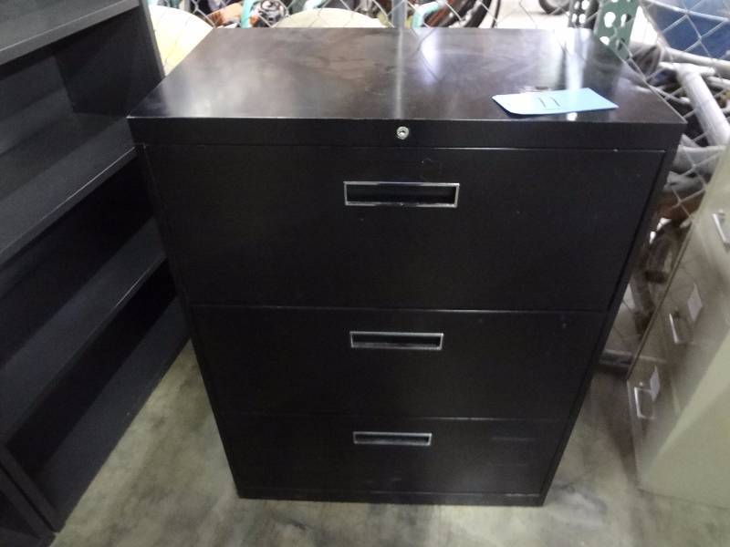Black Metal 3 Drawer