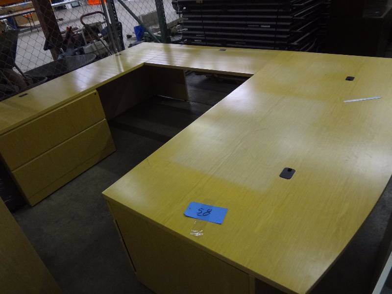 LARGE Blonde Desk Unit