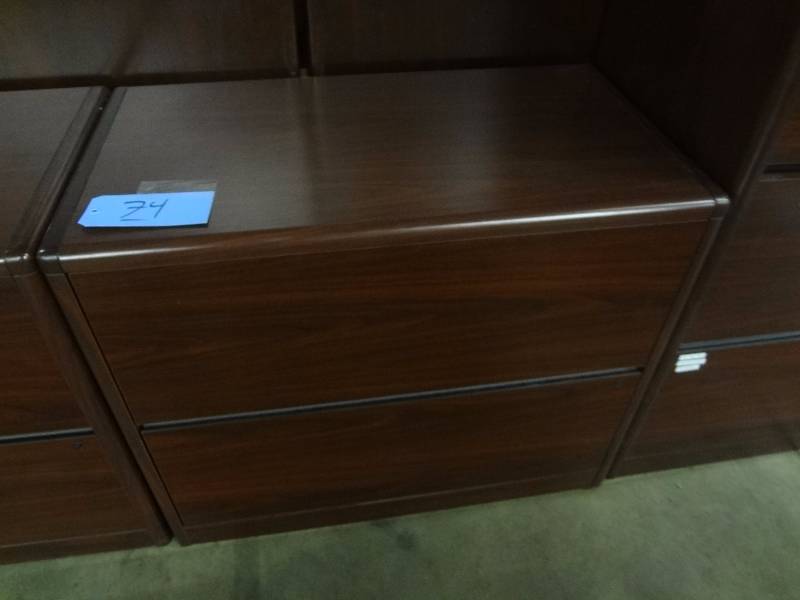 Dark Wood Two Drawer File