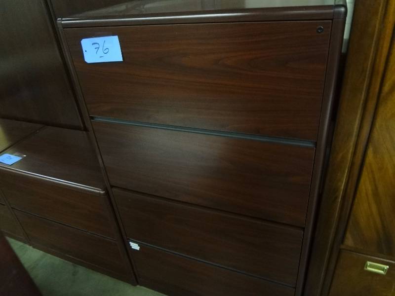 Dark Wood Four Drawer File