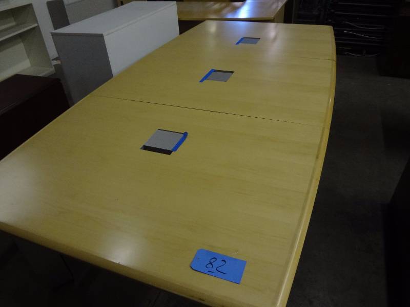 Very Large BlondeBrushed Aluminum Conference table
