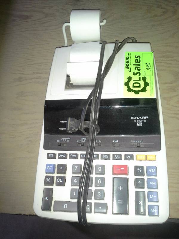 lot 543 image: Desktop paper roll calculator
