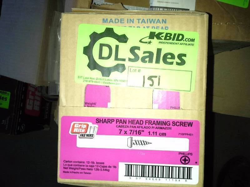 lot 151 image: Zip Screws