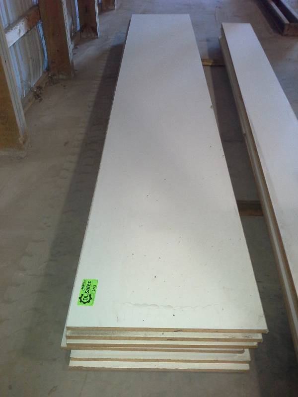 lot 283 image: White MDF Shelving