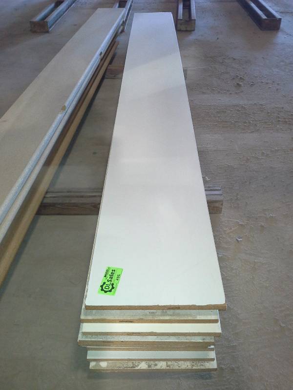lot 282 image: White MDF Shelving