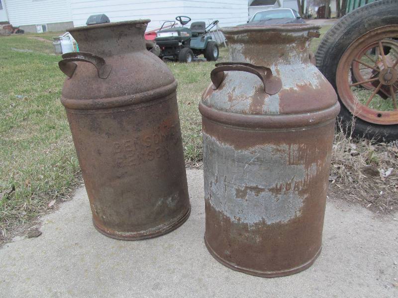 vintage milk cans