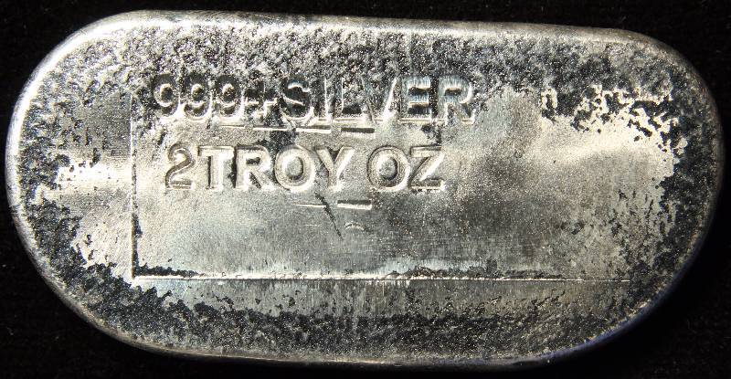 2 TROY OZ. .999 FINE SILVER ENGELHARD AUSTRALIA POURED BAR
