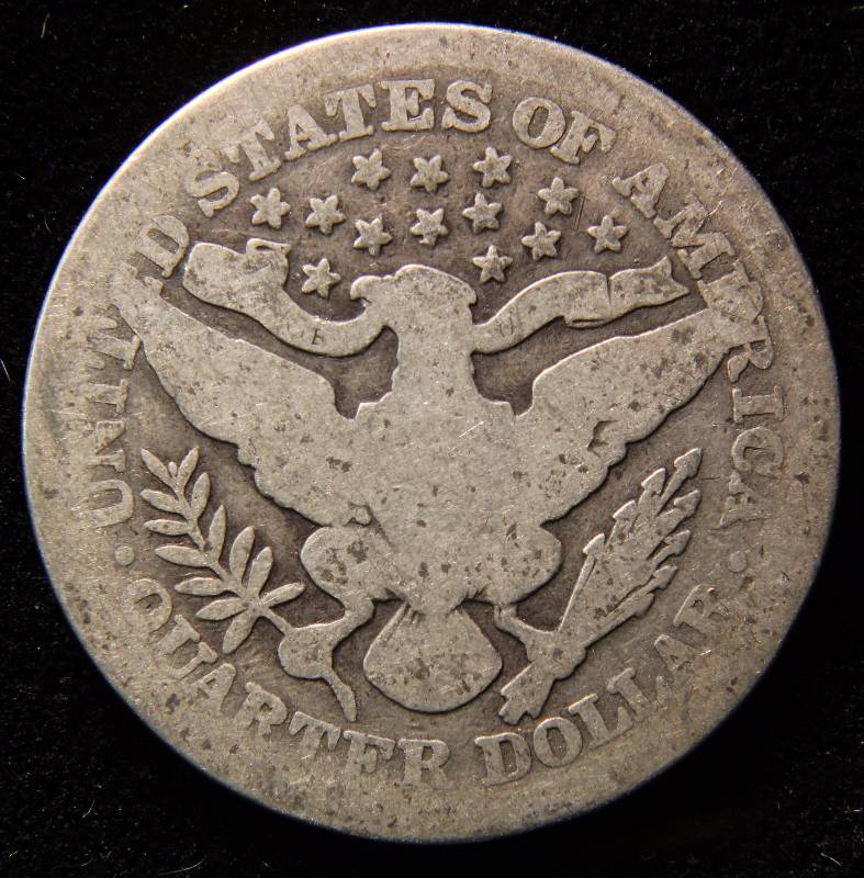 1908 BARBER SILVER QUARTER