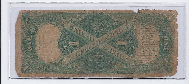 SERIES 1917 LEGAL TENDER $1 DOLLAR NOTE SAWHORSE REVERSE NICE TYPE NOTE