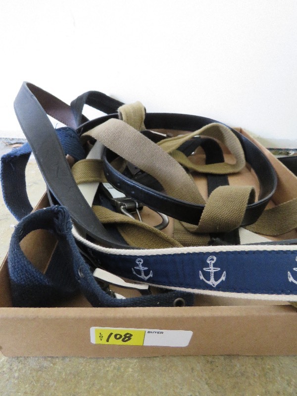 lot 108 image: Lot of belts