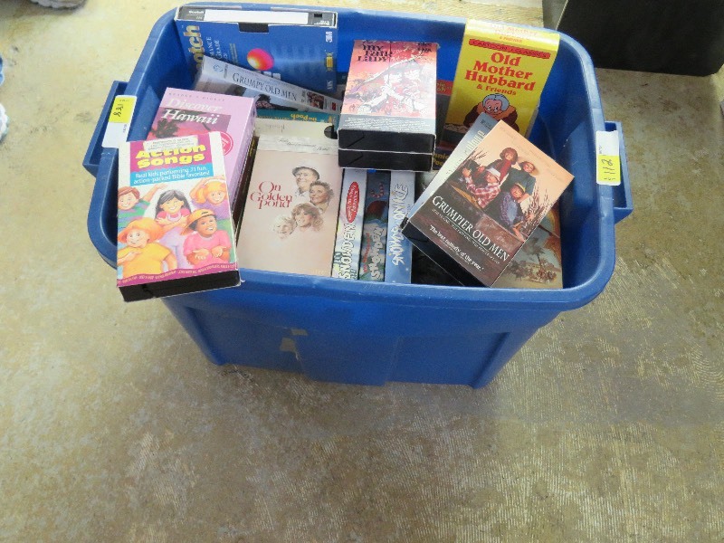 lot 188 image: Huge tub of movies